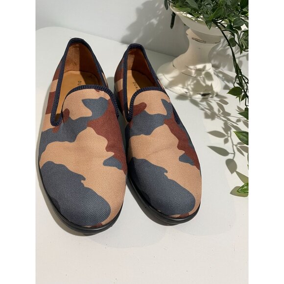 Duke Dexter Camo Loafers Size 8 Handmade In England Canvas Men’s - Picture 9 of 16